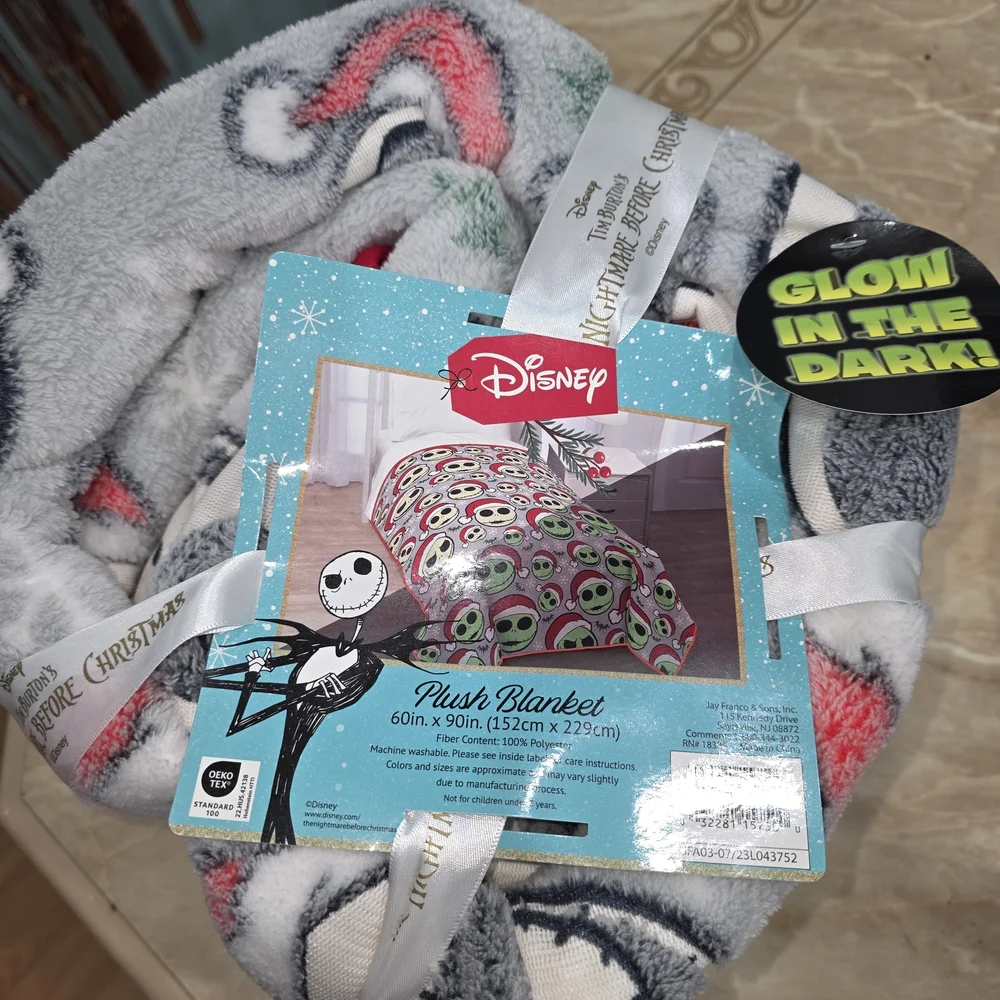 Disney Plush The Nightmare Before Christmas Holiday Blanket